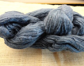 Hand spun hand dyed silk yarn