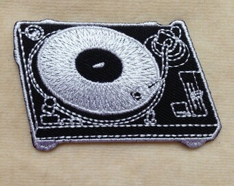 Record Player Iron On Patch