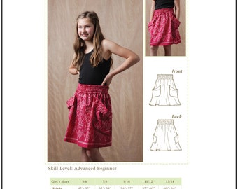 Pixie Faire Bonjour Teaspoon Chloe Skirt Pattern for Girls- PDF