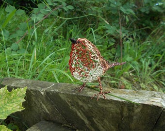 Wire bird sculpture | Etsy