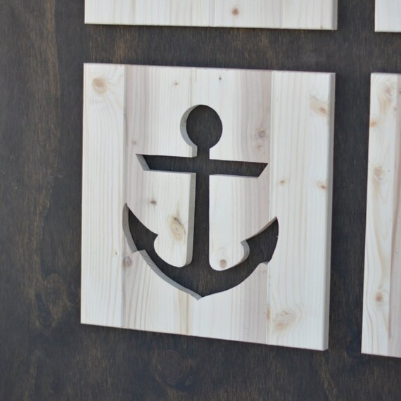 Anchor Wood Silhouette Nautical Cutout 13