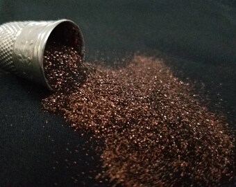 glitter - deep brown ultra-fine polyester--mahogany
