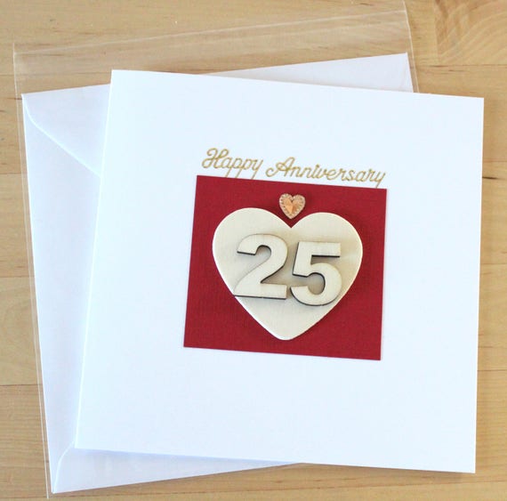 Silver Anniversary Card gift 25th Anniversary Card gift