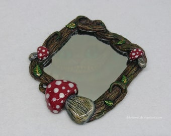 Pocket Mirror Mushroom Magic pocket mirror Magical Mushroom mirror