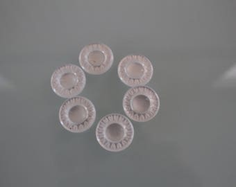 Ensemble de 4 boutons anciens Sapeurs Pompiers - Argenté - 1,7 cm