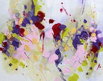 Abstract painting Abstract wall art acrylic painting contemporary wall art abstract original art painting pastel painting Violet painting