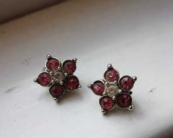Bogoff Pink Five Petal Clip On Earrings