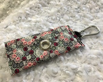 Pink Flower Poop Bag Holder