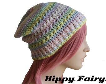 Slouch beanie,Pastel beanie, pastel hat, pastel goth