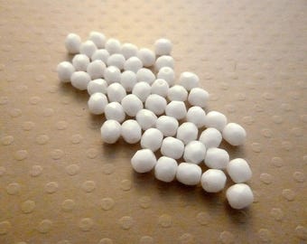 Set of 50 4 mm Chalk White - F4 1446