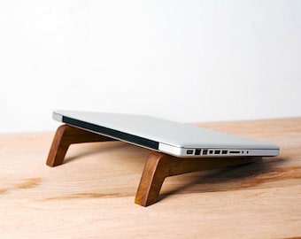 Wood, Laptop Station, Laptop Stand, Macbook Stand, Fathers Day Gift, Portable Stand, Graduation Gift, sustainable sourced hardwoods