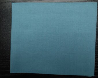 Embroidery patchwork cotton plain blue sky. 54 x 39 cm