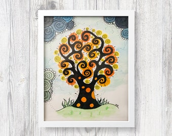Watercolor Dream Tree