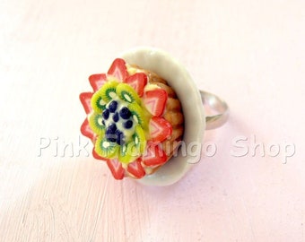 Fruit tart pastry ring - handmade in Italy - sweets decoden kawaii