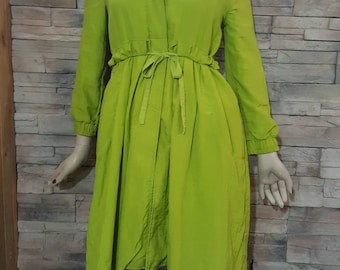 spring trench coat Apple green coat/Girls size 12 to 14 years /women XS/fall spring coat