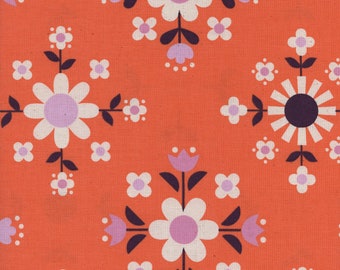 Florametry sweet orange from the Welsummer collection by Kim Kight for Cotton + Steel 3057-01