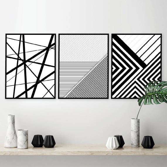 Printable art set of 3 geometric prints set of 3 prints downloadable prints black white posters wall art prints art geometric lines Printable art set of 3 geometric prints set of 3 prints downloadable prints black white posters wall art prints art geometric lines