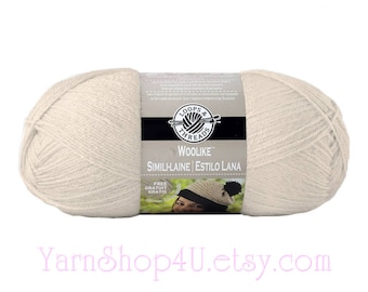 BEIGE Woolike Loops and Threads Yarn. 85% Acrylic / 15 Nylon. This Super Fine Fingering Weight, Sock yarn is smooth and soft. 3.5oz 678 yd <