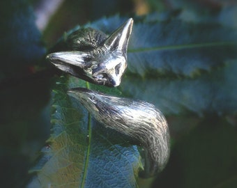 Fennec | Fox ring | Silver ring | Nature ring | Best selling items | Fox tail | Fox jewelry | Adjustable ring | Animal ring