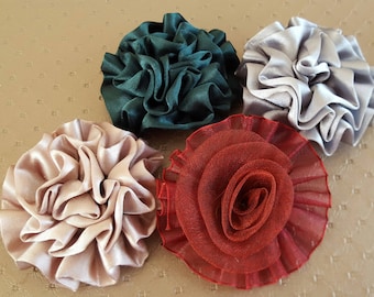 set of 4 appliques flowers atmosphere shabby chic