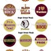 INSTANT DOWNLOAD Warriors Maroon School Mascot 1 inch Circle Bottlecap Images 4x6 sheet