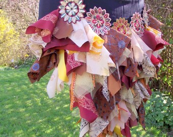 bustle, to order, your colours, bustle belt, tribal belly dance, tribal hip scarf, burlesque, circus costume, faery