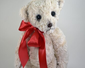 Sam – Handmade Teddy Bear, Artist Bear, Stuffed Animal, Plush, Toy, OOAK, Made In Alaska