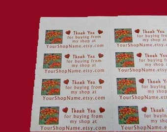 60 PERSONALIZED Thank You Labels. 2 Sheets of White 1-Inch Labels. USE Your AVATAR. 5321