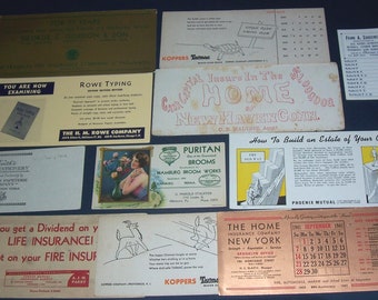 Lot of vintage ink blotters, advertising