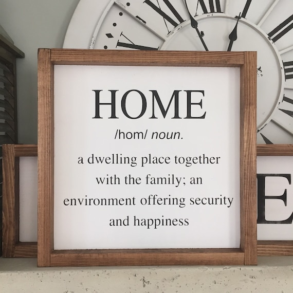  Home  Definition  Wood Sign Home  Wood Sign Wall Decor 
