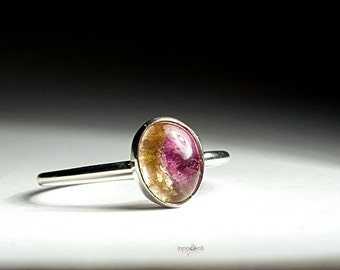 Watermelon Tourmaline Ring Tourmaline Ring Watermelon Tourmaline Watermelon Ring Bi Color Tourmaline Pink Tourmaline Green Tourmaline Ring