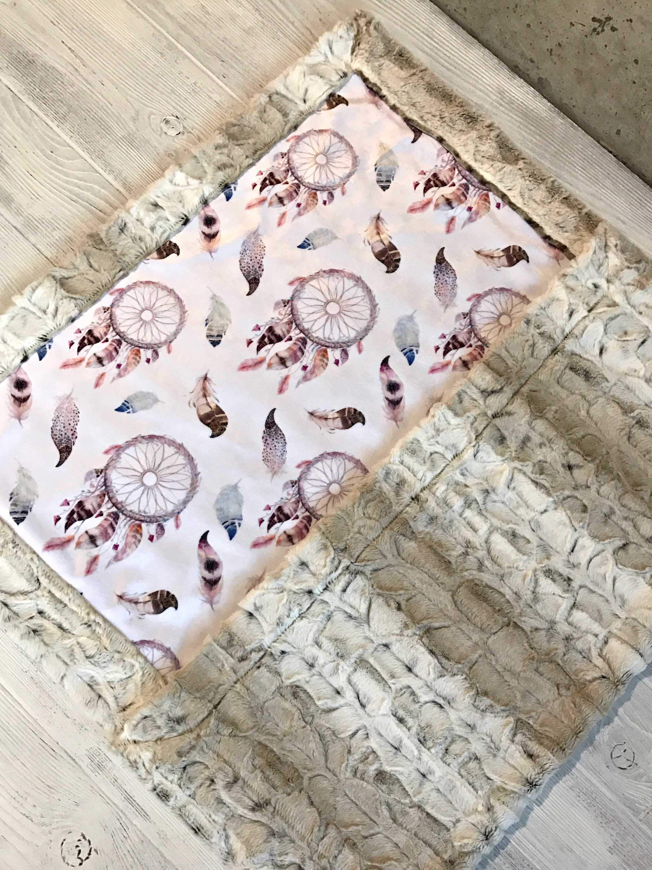 Dreamcatcher Minky Adult Blanket Baby Blanket Toddler Blanket