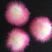 Bright Pink Faux Fur Pom Pom / Neon Pink Fur Pompom/ Fur Hat Topper