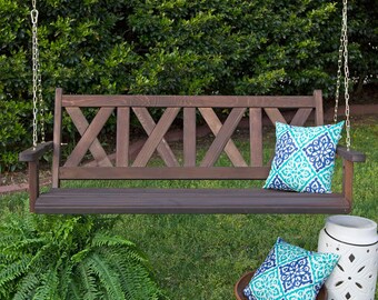 Porchgate Amish Made Haven 5ft. Red Cedar Porch Swing