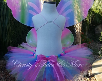 SIZE 6-12 Rainbow Fairy Tutu/Butterfly tutu dress/Butterfly Fairy Dress/Butterfly Fairy costume/Fairy Tutu dress/Pixie tutu