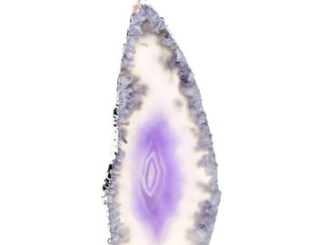 Purple Agate Slice Necklace, Gift for Her, Birthday Gift, Agate Necklace, Purple Necklace, Semi Precious Gemstone Necklace