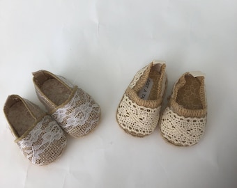 18 inch Laney Lee canvas doll shoes, made to fit 18 inch dolls such as American Girl Dolls and similar size dolls