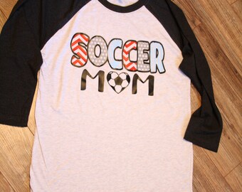 Soccer Mom Raglan Tee | SOccer Mom Tee | Soccer Mom | Soccer Shirt | Soccer | soccer Mom Tshirt