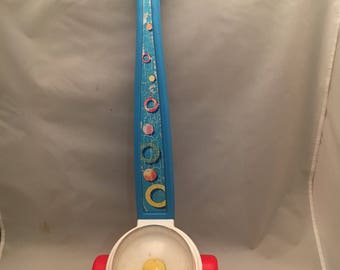 Toddler push toy, Vintage Fisher Price Push Toy, Corn Popper, Rolling Ball Push Toy, Vintage FP Toy, Vintage Toddler Toy