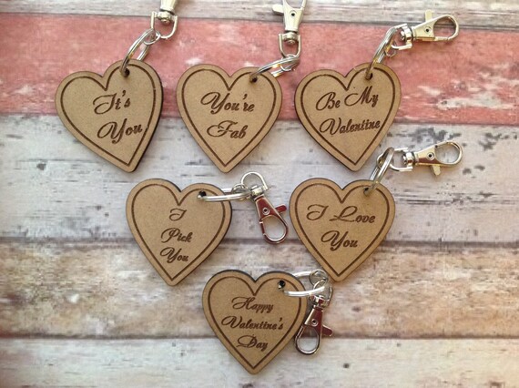 Valentines laser cut and engraved key ring