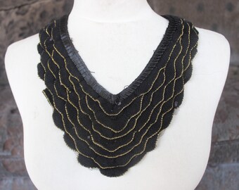 Nice applique with ruffled black color 1 pieces listing