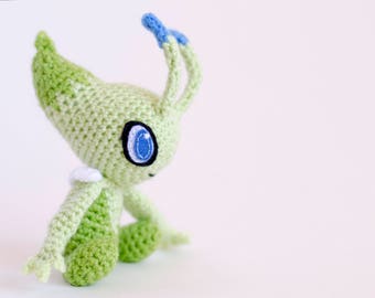 Celebi crochet, pokemon planters, pokemon planter, plush pokemon, pokemon plushies, pokemon go, amigurumi dolls, pokeball, pokemon gift