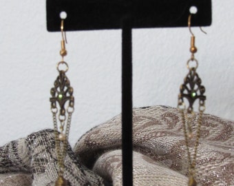 Drop Blue Jewel Earrings