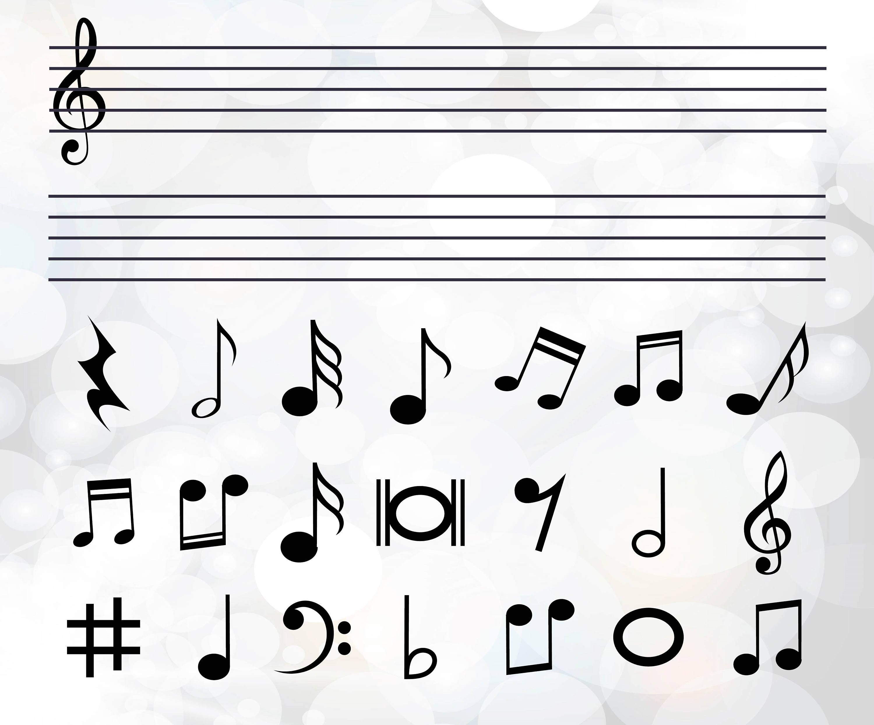 Download Music Svg Musical Cut files Music notes vectors eps files