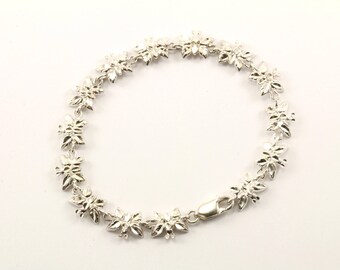 Vintage Butterfly Link Bracelet Sterling Silver BR 2426