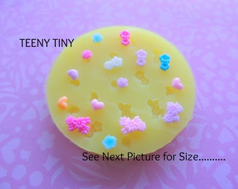 Tiny Flower Mold, Daisy Mold, Resin Flower Mold, Miniatures, Mini Flower Molds, Heart Mold, Polymer Clay Mold