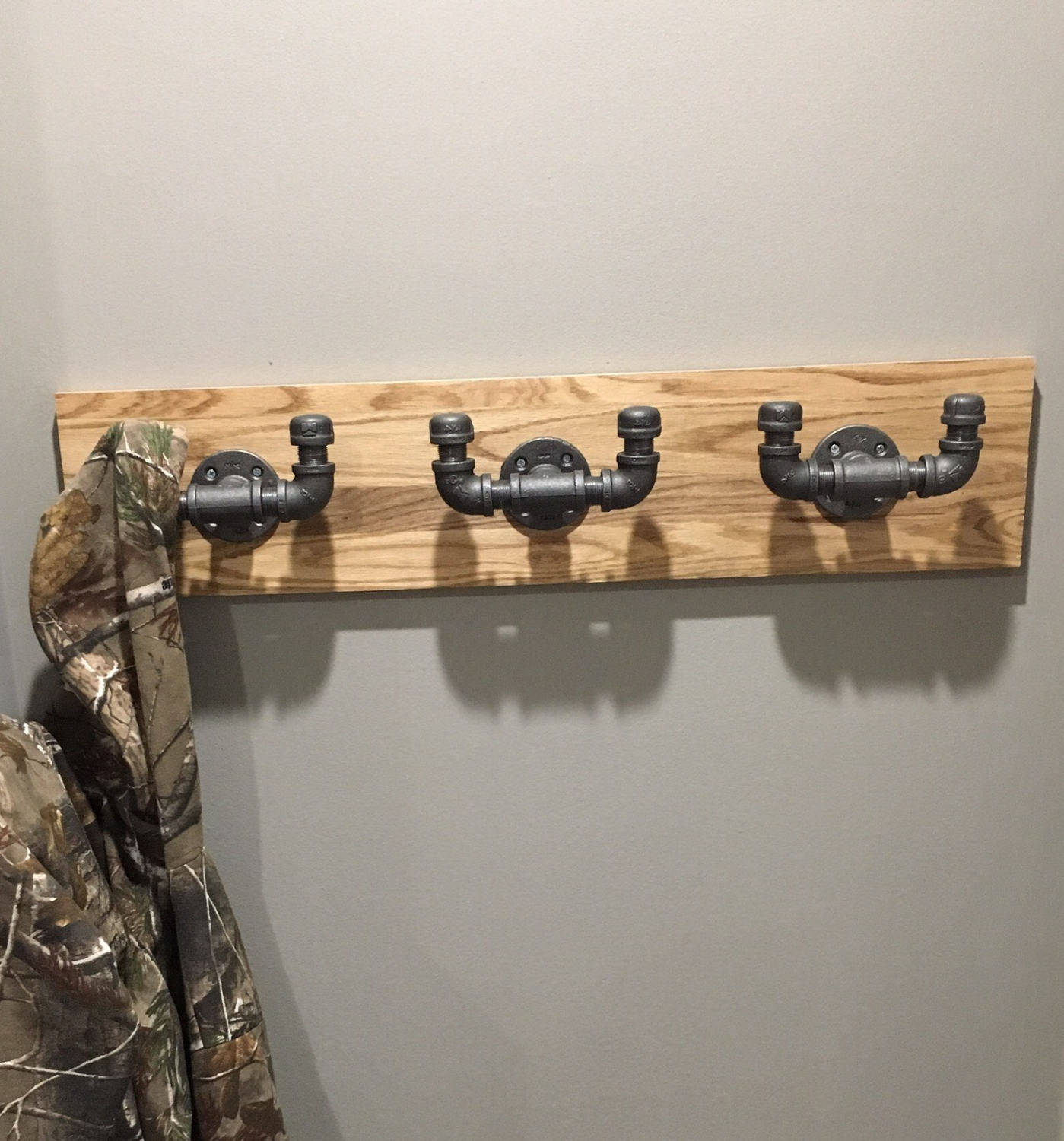 Rustic Industrial Pipe Coat Rack