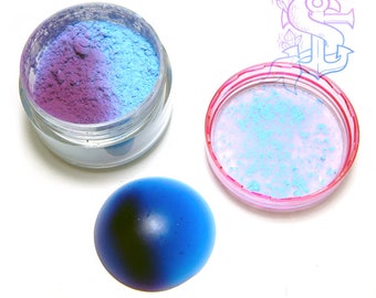 Glow in the sun color changing pigment Blue to Purple 2gr jar "JELLOfish", Photochromic