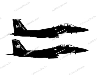 Two Ship 389th Fighter Squadron F-15E Side View Decals - FREE SHIPPING