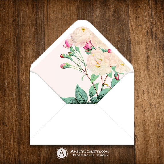 printable envelope liner template instant download for a6 and